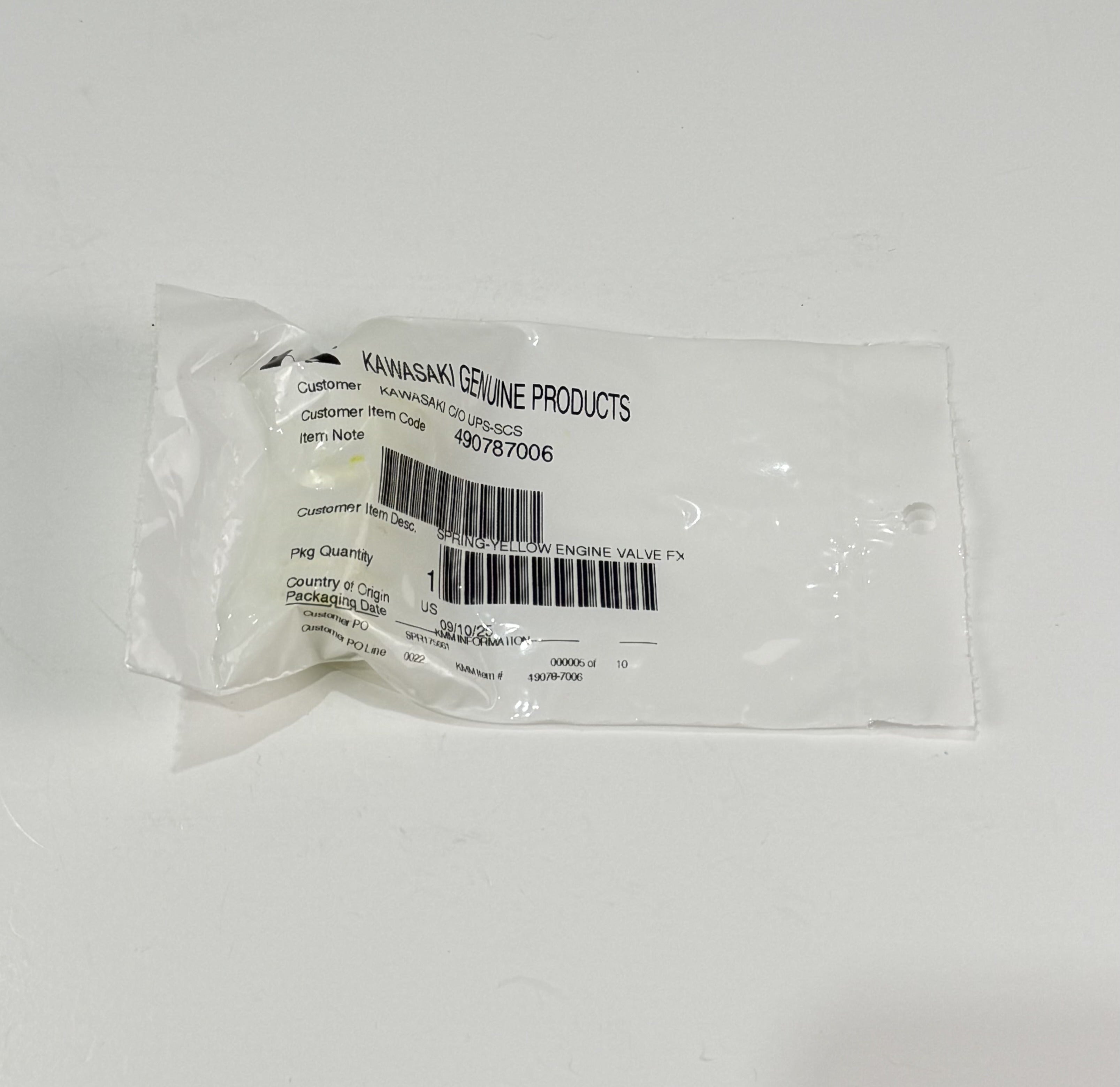 Kawasaki 49078-7006 - Spring, Engine Valve, Intake